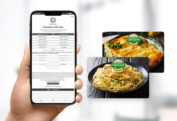 picture of portobello e gift cards